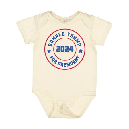 

Inktastic Trump for President 2024 Badge Red White and Blue Gift Baby Boy or Baby Girl Bodysuit