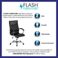 thumbnail image 4 of Flash Furniture High Back Designer Quilted Black LeatherSoft Executive Swivel Office Chair with Chrome Base and Arms, 4 of 8
