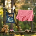 thumbnail image 3 of SEANATIVE Floral Moon Clothespin Bags with Hanging Rope Butterfly Summer Laundry Clothes Pin Holder Clothespin Storage Organizer with Large Opening, 14.5 x 12 Inch, 3 of 7