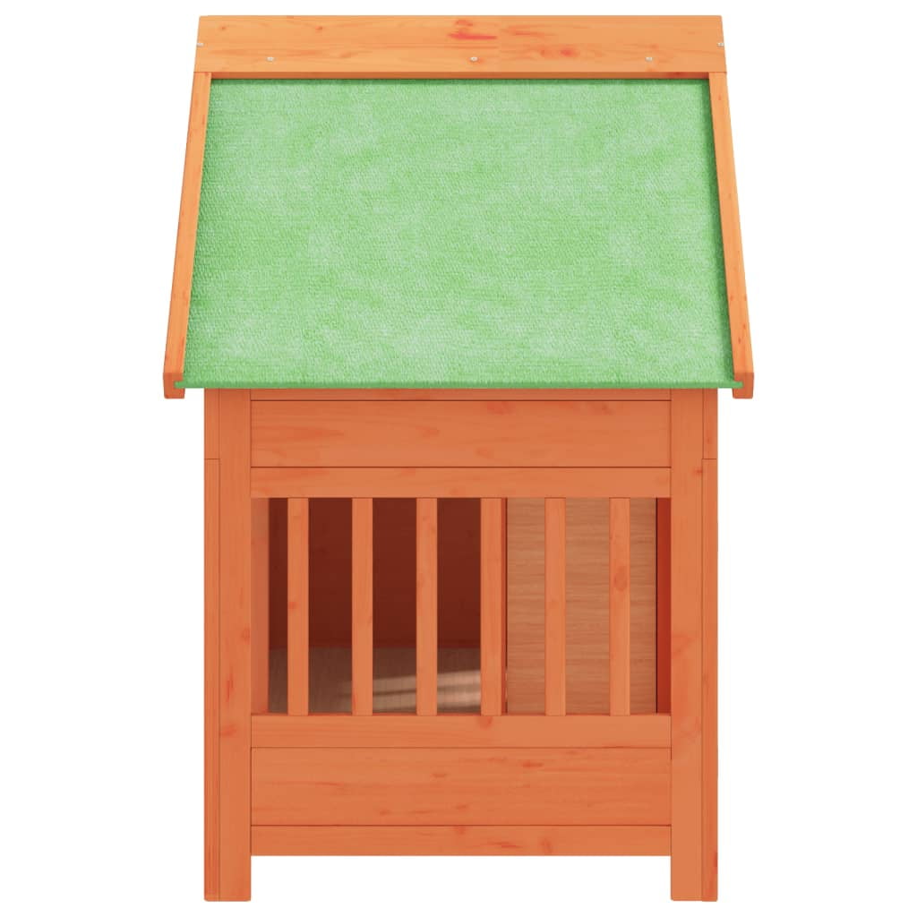 vidaXL Dog Kennel Brown 37.8"x23.8"x34.3" Solid Wood Pine
