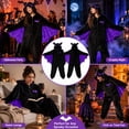 thumbnail image 6 of GOBWCOT Bat Onesie Pajamas for Adults Flannel Hooded Jumpsuit with Bat Wings Halloween Costume Cosplay One Piece Sleepwear Outfit for Women Men, 6 of 7