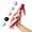 Red striped pattern, variant on Small UV Protection Travel Umbrella Compact for Rain and Sun UPF 50+ Windproof Portable 42 inch Umbrella for Women and Men