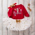 thumbnail image 4 of HIPYLO 2t Girl Christmas Outfit Toddler Overalls Boy Infant Sweatsuit Daddy's Girl Baby Outfits Baby Boy Clothes 18-24 Months Childrens Clothes Baby, Red 0-3 Months, 4 of 4