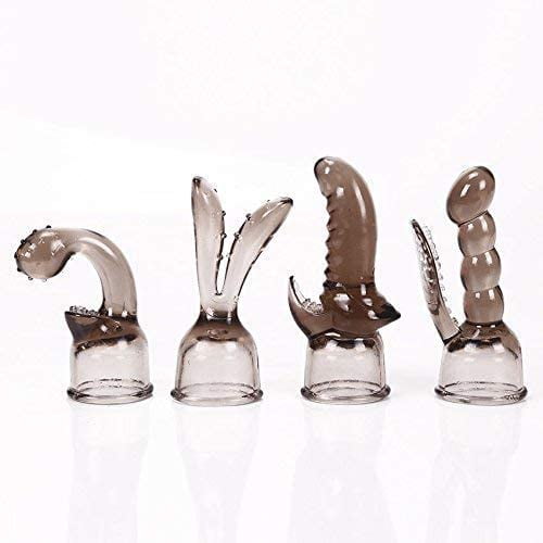 4Pcs Tiny Handheld Magic Wand Attachments Accessories Full Body Massage Gun Headgear Massager Accessories Women Toys