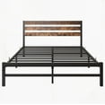 thumbnail image 6 of Rustic Vintage Wood Bed Frame, 450lb Capacity & Noise-Free|Queen Size & Industrial Style, 6 of 9