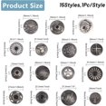 thumbnail image 2 of 15Styles Turquoise Screw Back Button Eagle Star Flower Decorative Buckle with Screws Back Buttons Metal Screw Back Button Retro for DIY Craft Leather Crafts Decoration 1box, 2 of 6