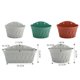 thumbnail image 2 of 1 maceta de ratán artificial tejida para decoración de jardín, maceta colgante de plástico para colgar en la pared (gris y blanco)., 2 of 5