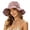 Pink, variant on Crochet Sun Hat For Women Floral Scalloped Weave Bucket Hat Adjustable Chin Strap Vacation Travel Sunny Beach Hat Pink