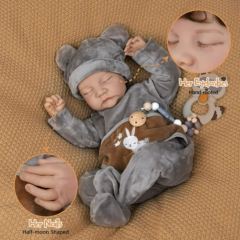 Lifelike Reborn Baby Dolls Boy 17-Inch Soft Body Realistic-Newborn Full  Body Vinyl Real Life Baby Dolls for Kids Age 3 4 5 6 7 +