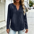 thumbnail image 5 of Womens Denim Shirt Long Sleeve Button Down Shirt Casual Jean Shirt Jacket Vintage Denim Blouses Tops with Pockets Gray M, 5 of 7