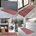 thumbnail image 2 of Red Black White Checkerboard Checkered Pattern Kitchen Rug Mat,Kitchen Runner Rugs Non Skid Washable,Decorative Kitchen Floor Mats for Kitchen,Sink,Laundry,17"X47", 2 of 5