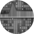 thumbnail image 1 of Ahgly Company Tapis Rond Lavable en Machine Intérieur Transitionnel Gris, 8 Pieds Rond, 1 of 7