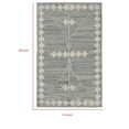 thumbnail image 5 of Rylie 2 x 3 Indoor Outdoor Area Rug Polyester Gray Diamond Pattern- Saltoro Sherpi, 5 of 5