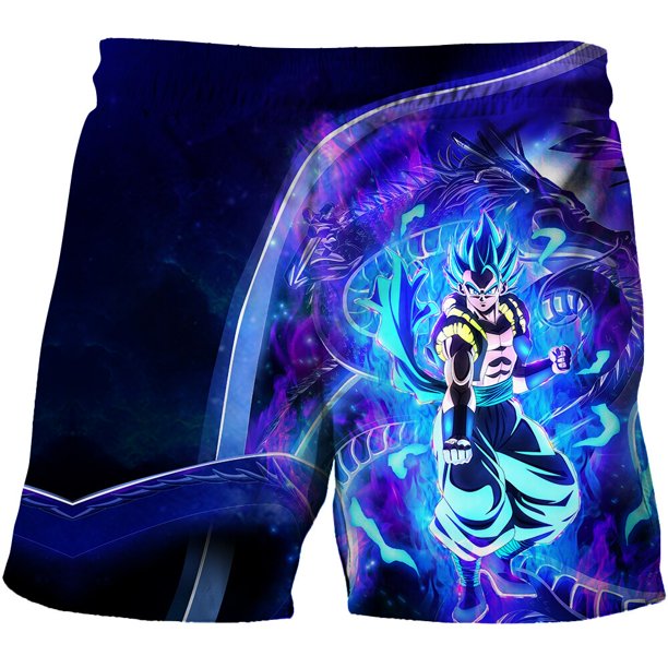 Nuevos pantalones cortos de playa para niños de Dragon Ball, pantalones cortos de ocio con estampado 3d de Seven Dragon Ball para niños, pantalones de natación, pantalones de playa 120 Gao Jinjia LED