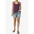 thumbnail image 6 of Women's PLUS Tank Tops Scoop Neck Loose Fit Summer Casual Round Hem Sleeveless Tee, 6 of 7