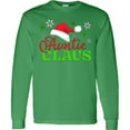 thumbnail image 3 of Inktastic Auntie Claus with Christmas Santa Hat and Snowflakes Long Sleeve T-Shirt, 3 of 5