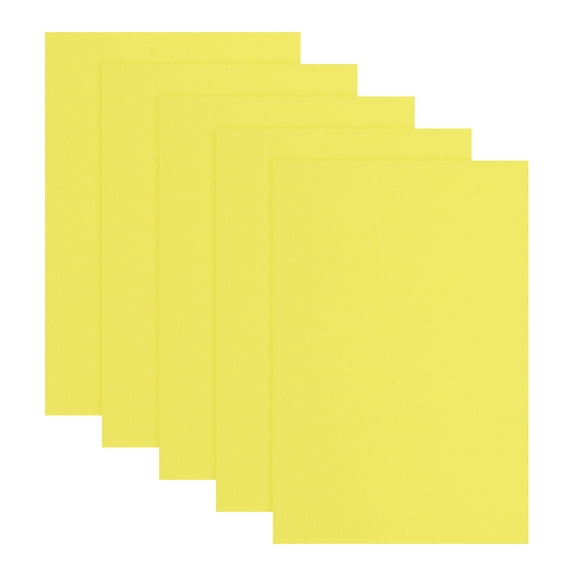 Uxcell 5 Pcs Yellow EVA A4 Foam Sheets Crafts, 12 x 8 Inch Foam Paper for DIY Crafts Project Classroom Scrapbook Art Cards Home Office Decoration (2mm Thick)