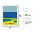 thumbnail image 2 of Denmark - Danish Landscape - Vintage Travel Poster by Ole Kortzau c.1976 - Japanese Unryu Rice Paper Art Print (Unframed) 17 x 22 in, 2 of 4