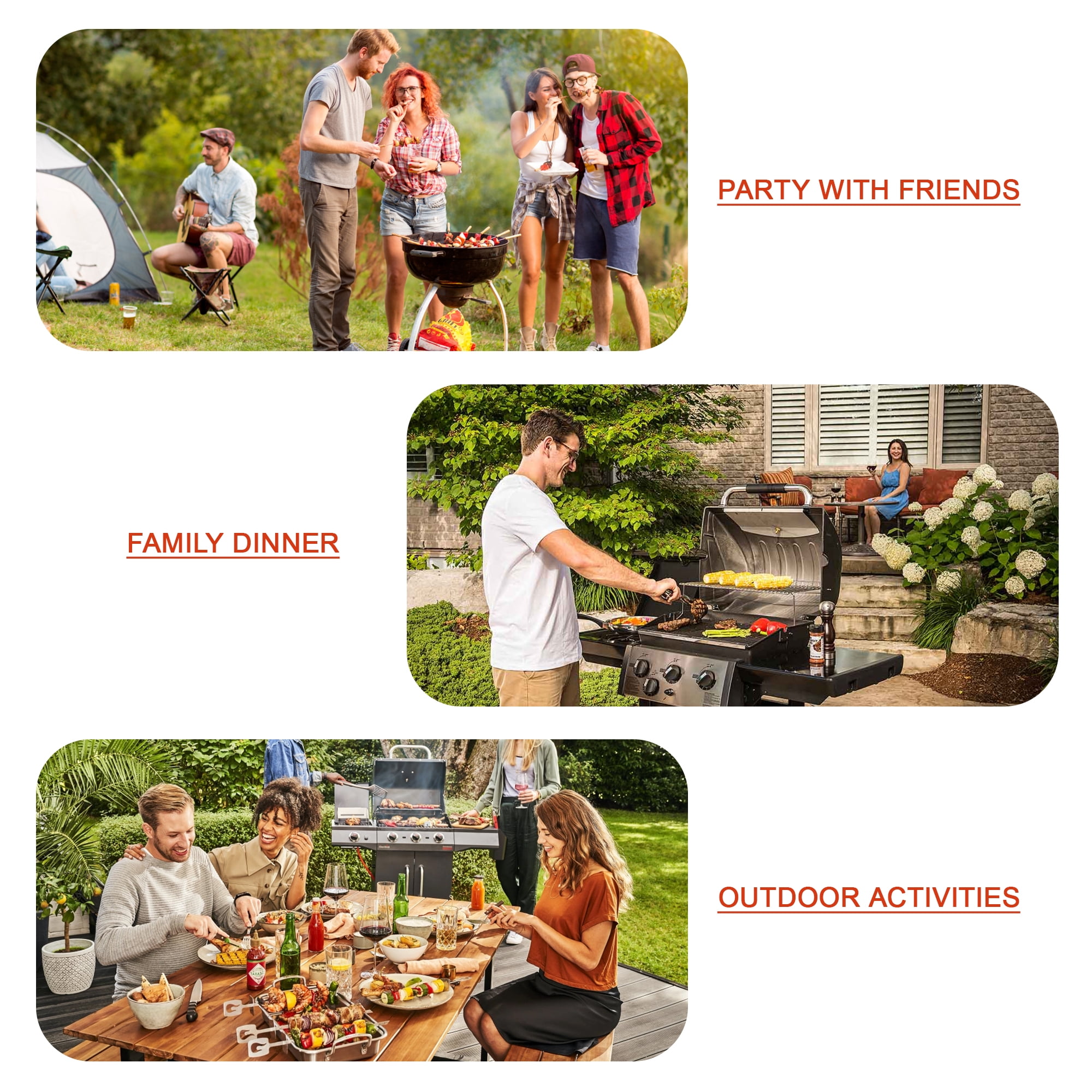 Grilling Accessories, 33 PCS Stainless Steel BBQ Tools Set with Storage Bag, Portable Grilling and Camping Accessories for Outdoor Cooking