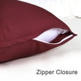 thumbnail image 4 of Unique Bargains Silky Satin Zippered Body Pillow Cover, 21" x 54", Burgundy, 4 of 7