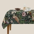 thumbnail image 4 of William Morris Tablecloth Original Design Retro Floral Table Cloth Wipeable Polyester Fabric Vintage Flower Washable Table Cover for Kitchen Dinning Decorations,Square 55X55, 4 of 6