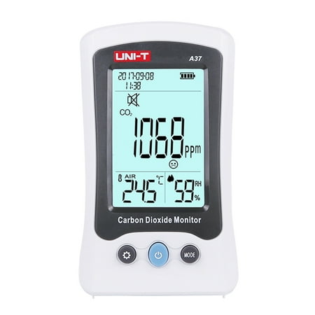 

Aibecy A37 Carbon Dioxide Monitor Portable CO2 Meter with 1500mAh Rechargeable Battery High Accuracy CO2 Detector for Carbon Dioxide Air Quality Monitor