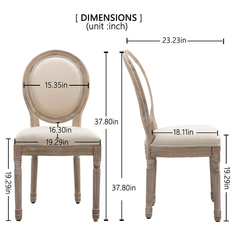 Cleek King Louis Back Side Chair (Set of 2) One Allium Way Upholstery Color: Beige