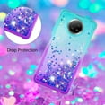 thumbnail image 5 of for Xiaomi Redmi Note 9 5G Case, Creativity Clear Quicksand Glitter Flowing Liquid Floating Soft TPU Case w/Stand Bling Diamond Sparkle Phone Cover for Xiaomi Redmi Note 9 5G JB Bluish Violet, 5 of 14