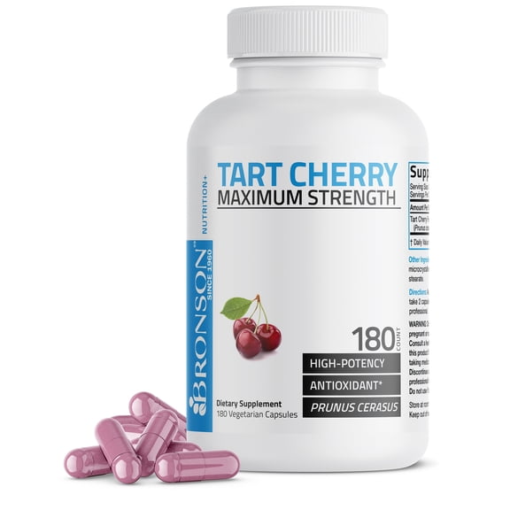 Bronson Tart Cherry Maximum Strength,  180 Vegetarian Capsules