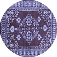thumbnail image 1 of Ahgly Company Indoor Round Oriental Blue Industrial Area Rugs, 7' Round, 1 of 4