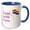 Blue/White, variant on 3drose, Image of Flag with Text of Lead with Love, 11oz Two-tone Green Mug