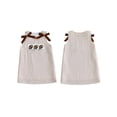 thumbnail image 2 of BemeyourBBs Toddler Baby Girls Football Outfit Baby Girl Fall Summer Tank Dress Overalls 12 18 24 Months 2 3 4 5 Years Sleeveless Rugby Embroidery A-line Striped Dress, 2 of 9