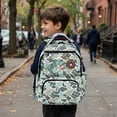thumbnail image 3 of Yspwyqan Kids Camo Backpack for School, Bass Fish Large Capacity 600D Polyester Bookbag, Front Pocket Adjustable Straps Bag for Middle School Hiking Back to School Gifts, 3 of 7