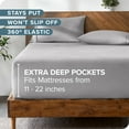 thumbnail image 5 of (2 pack) Bare Home Fitted Sheet - 22" Extra Deep Pocket - Premium 1800 Collection - Twin-XL, Light Gray, 5 of 8