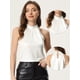 thumbnail image 2 of Sparkle sin mangas halter top para mujer fiesta club cóctel chaleco camisa tanque camisola top Blanco S, 2 of 6