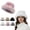 Pink, variant on Women's Bucket Hat Puffy Winter Warm Thick Fisherman Cap