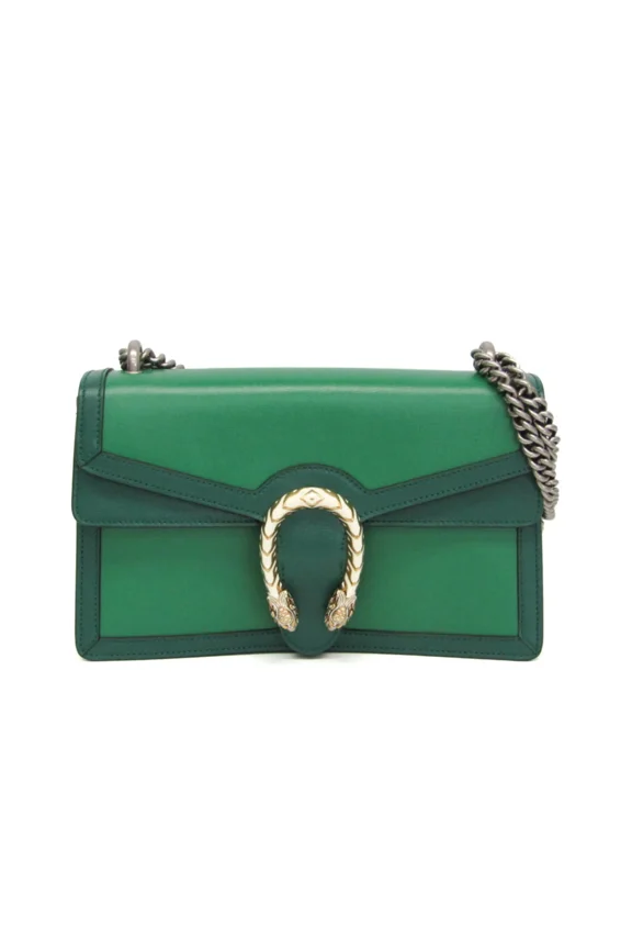 Pre-Owned Gucci Dionysus 400249 Women's Leather Shoulder Bag Green (Good)