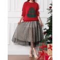 thumbnail image 3 of SUNSIOM  Women's Christmas Tree Sweaters Drop Shoulder Long Sleeve Round Neck Ribbed Loose Knitted Tops, 3 of 6