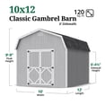 thumbnail image 3 of Little Cottage Co. 10x12 Classic Gambrel Barn with 6 ft. Sidewalls, Outdoor Wood Storage Shed Do-It-Yourself Precut Kit, 3 of 13