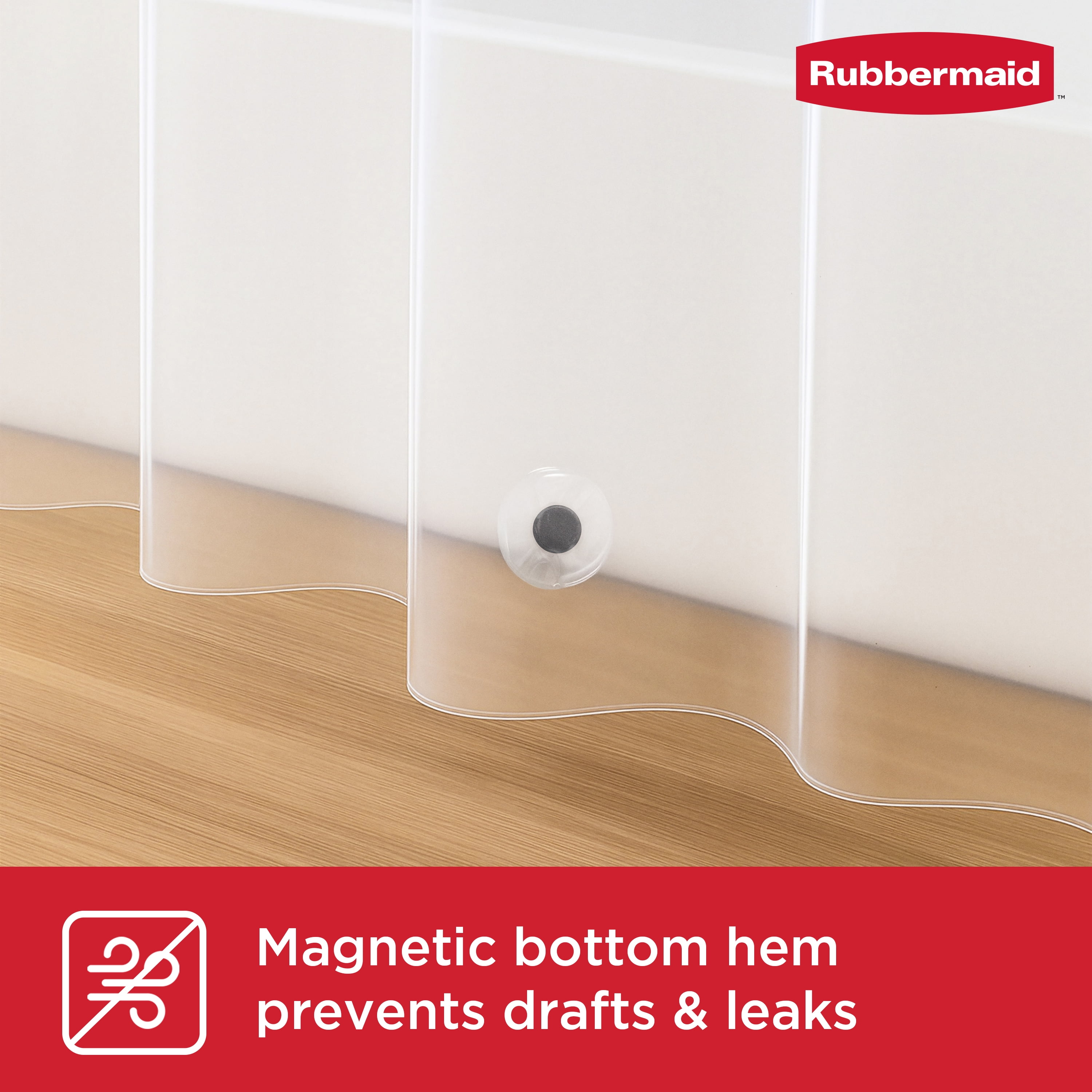 Rubbermaid Clear Heavyweight Waterproof PEVA Shower Curtain Liner, BPA-Free, 70 x 72 inches