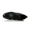 thumbnail image 5 of Polar Fox Brooke MPX806061 Woolen and Synthetic Leather Lace-up Fashion Chukka Boots with Zipper Closure, in Woven Black, Men's Size 13, 5 of 7