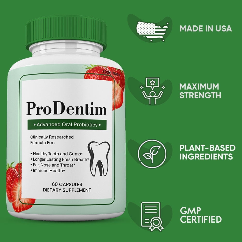 (2 Pack) ProDentim Capsules for Oral Health, Pro Dentim Pills for Gums and Teeth Probiotics, ProDentim Oral Supplement, 60 Capsules