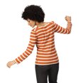 thumbnail image 2 of Regatta - Camiseta Federica de Rayas de Manga Larga para Mujer (Cobre Quemado, Vainilla Claro), 2 of 4