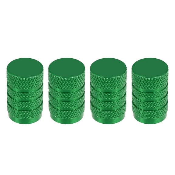 Unique Bargains 4pcs Universal Tire Valve Stem Caps for Car SUV Bike Trucks Motorcycles 17mm Aluminum Alloy Green