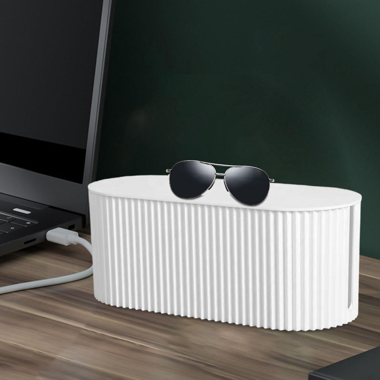 Fiocias Box Hide Conceal Cord Organization Desk Cable Management Solution Cord Organizer white