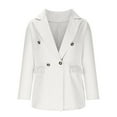 thumbnail image 6 of Ultrave Women Casual Oversized Blazers Lapel Button Down Solid Work Office Blazer Jacket, 6 of 8