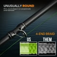 thumbnail image 5 of FINS Braids Windtamer Versatile Compact 4-End Braided Fishing Line, Hi-Viz Pink 65 lb 150 Yds, 5 of 14