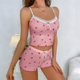 thumbnail image 6 of CONROSES Womens 2 Peice Pajama Sets Casual Strawberry Graphic Sleeveless Camisole Tops Shorts Loungewear Sets Cozy Nightwear Sleepwear, 6 of 9