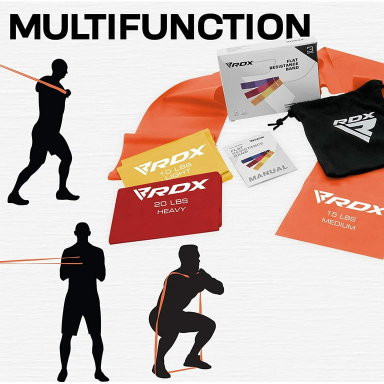 RDX Exercise Resistance Bands TPE 3 Level Set Reach RoHS CPSIA