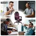 thumbnail image 6 of Spaco Computer Massage Gaming Recliner Chair with Footrest-Pink, Desk Chair, Gaming Chair for Office or Gaming, 6 of 9